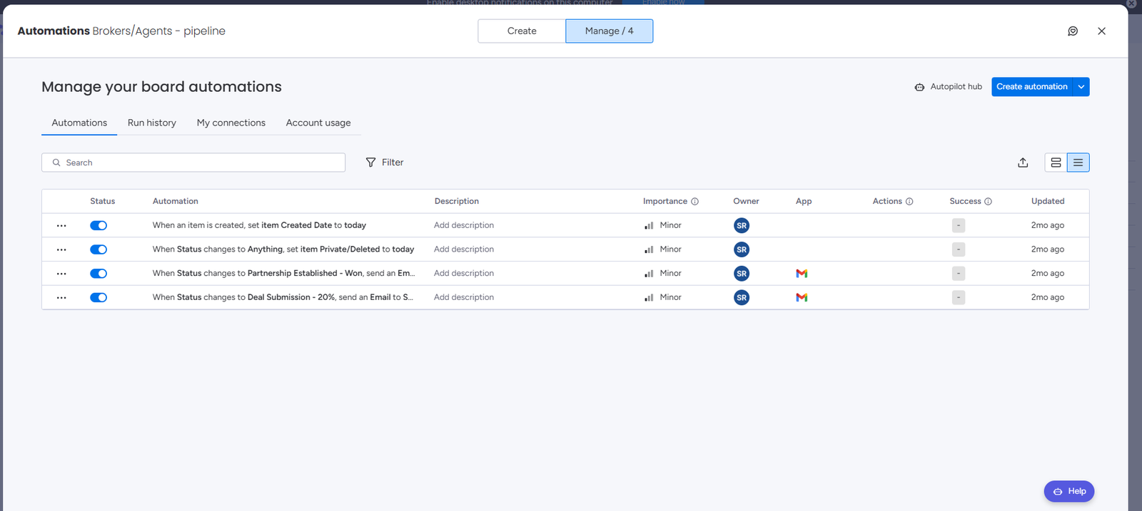 monday.com automation management